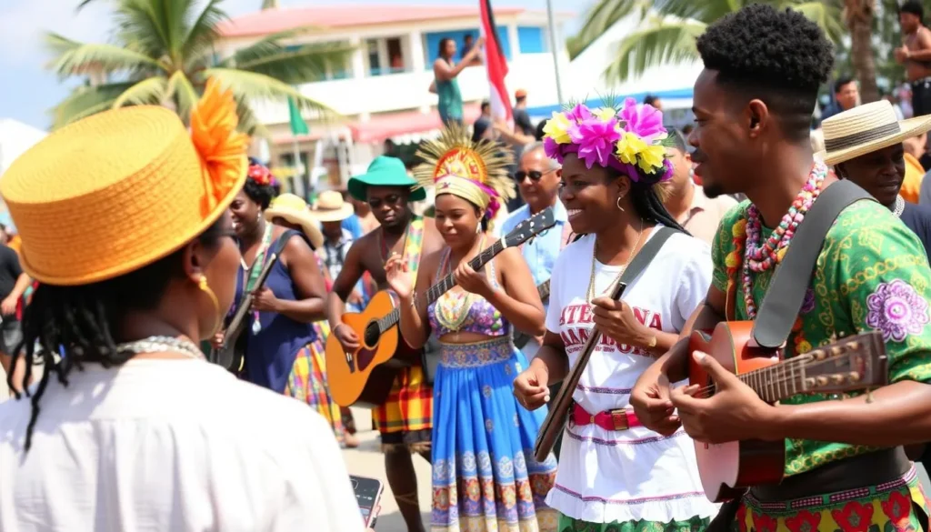 Cultural festival celebration near Sainte-Anne Beach Guadeloupe