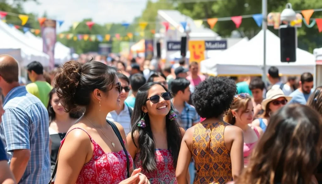 Cultural festival in Millcreek Township Pennsylvania with diverse attendees Cultural festival in Millcreek Township Pennsylvania with diverse attendees