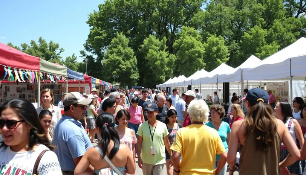 Cultural festival near Little Grand Canyon Illinois with local artisans and music Cultural festival near Little Grand Canyon Illinois with local artisans and music