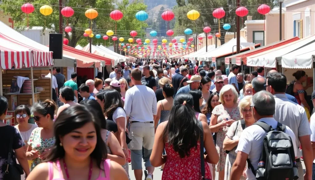 Cultural festival near McConnell State Recreation Area California with diverse attendees Cultural festival near McConnell State Recreation Area California with diverse attendees