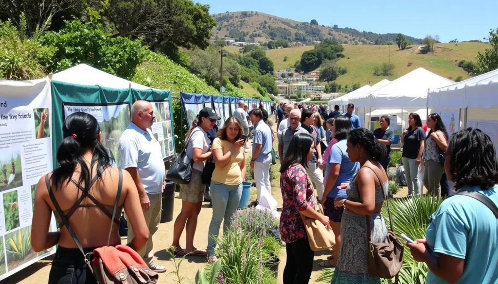 Cultural festival with native plant display near San Bruno Mountain Cultural festival with native plant display near San Bruno Mountain