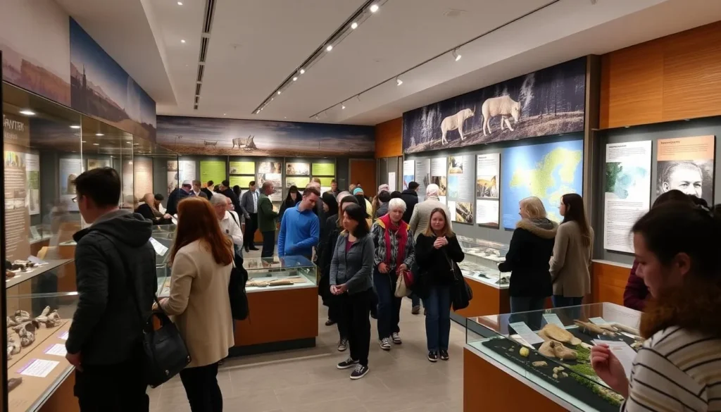 Cultural museum exhibit in Norilsk showing the history and ecology of the Taymyr region
