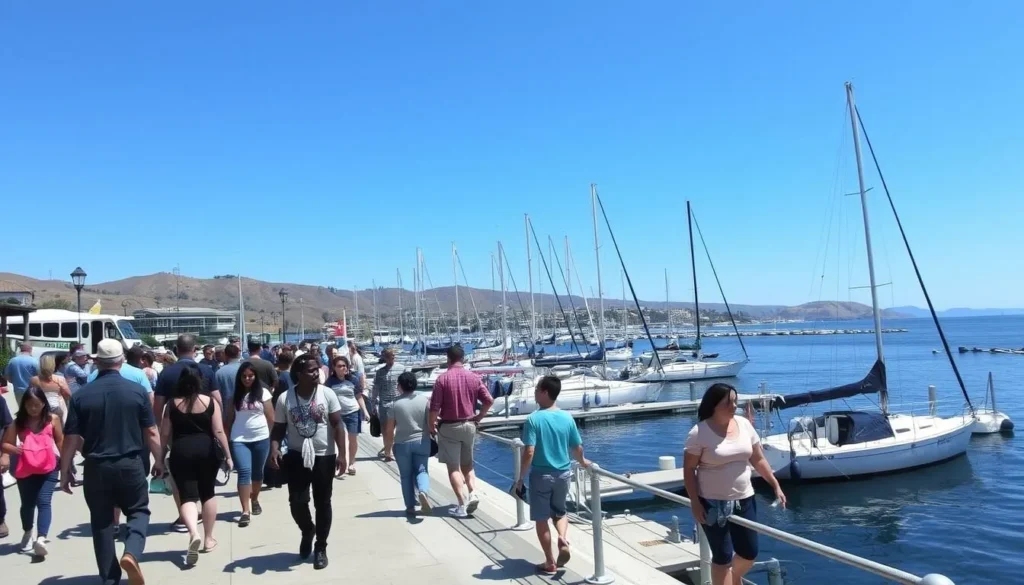 Dana Point Harbor near San Clemente State Beach with boats and coastal views Dana Point Harbor near San Clemente State Beach with boats and coastal views