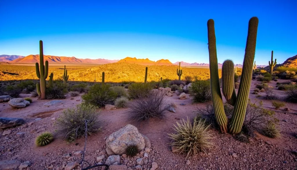 Desert landscape along the Apache Trail showing the arid environment and need for proper preparation