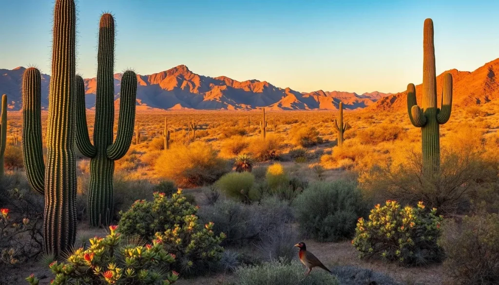 Desert landscape and wildlife around Casa Grande Ruins National Monument