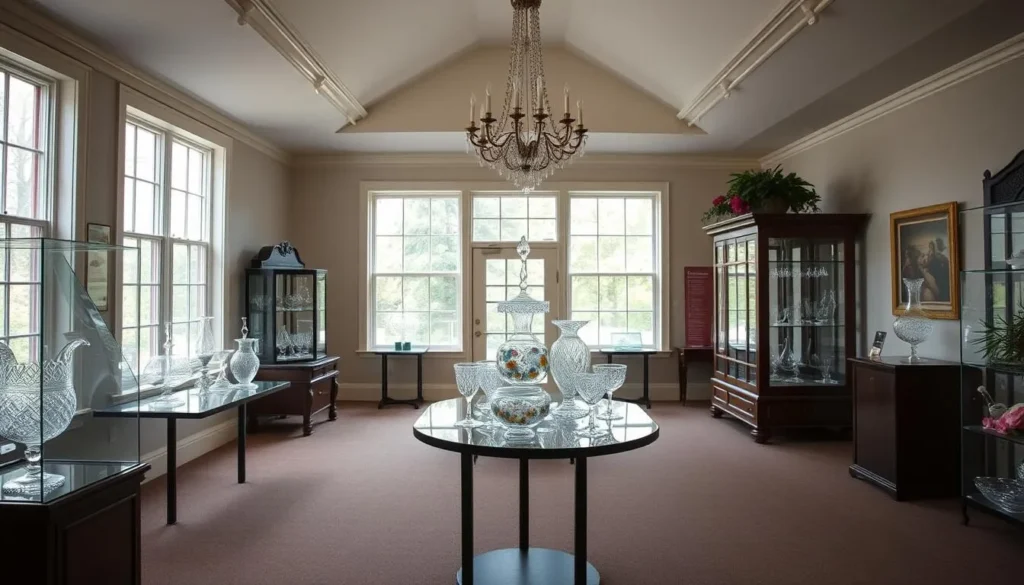 Dorflinger Glass Museum display near Lake Lacawac Dorflinger Glass Museum display near Lake Lacawac