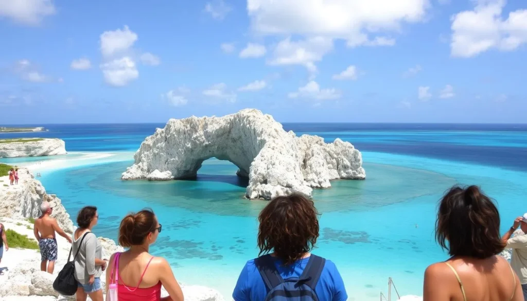 Dragon Cay limestone formation at Mudjin Harbour showing top attractions for Mudjin Harbour Turks & Caicos things to do