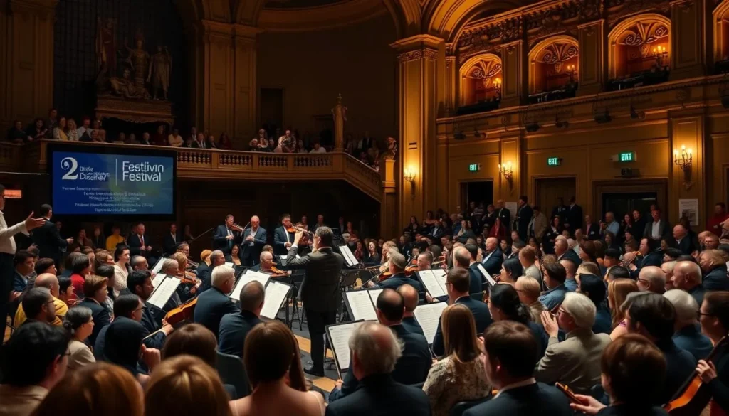 Dresden Music Festival performance with orchestra and audience Dresden Music Festival performance with orchestra and audience