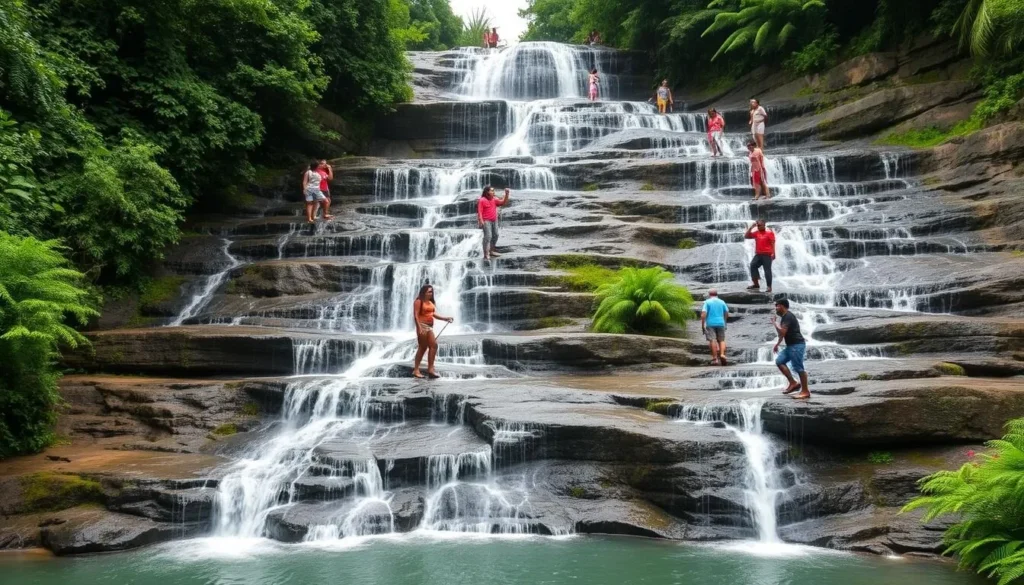 Dunn's River Falls near Falmouth Jamaica Dunn's River Falls near Falmouth Jamaica