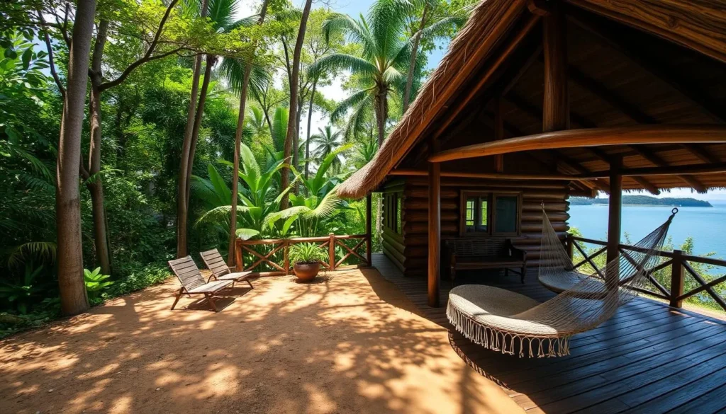 Eco-lodge accommodation near Lake Sandvoort with hammocks and jungle views Eco-lodge accommodation near Lake Sandvoort with hammocks and jungle views