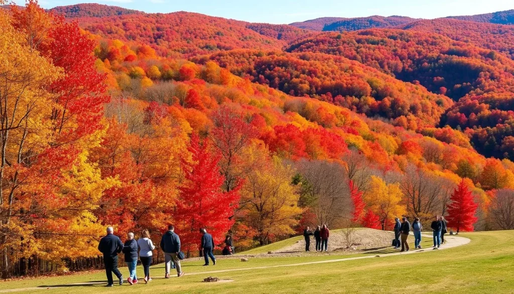 Fall foliage at Mount Davis Pennsylvania with vibrant autumn colors Fall foliage at Mount Davis Pennsylvania with vibrant autumn colors