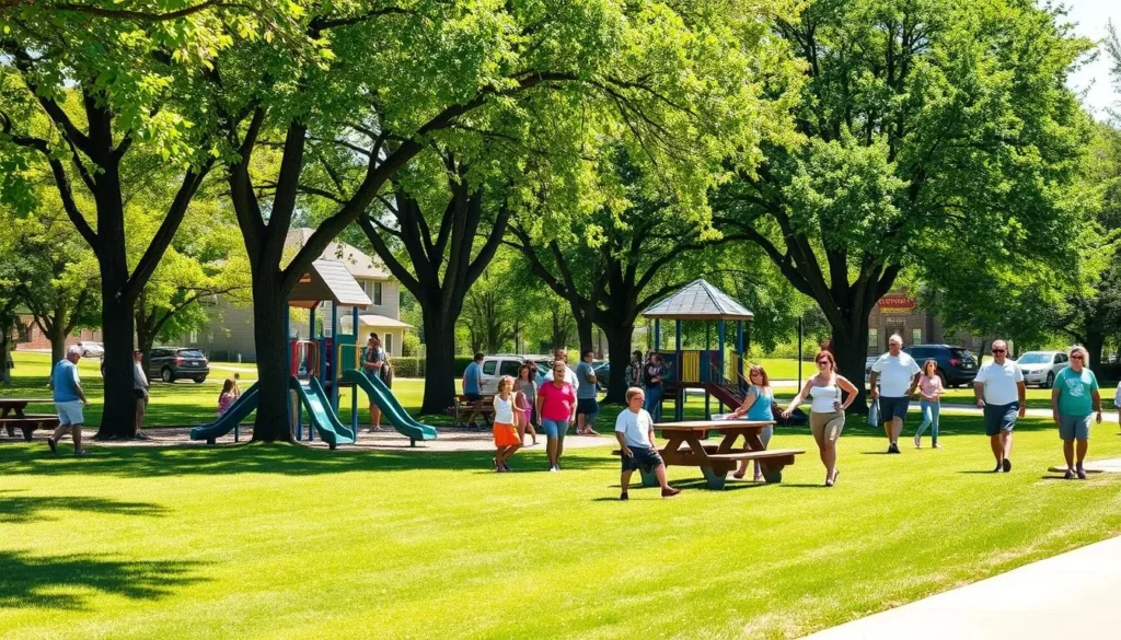 Families enjoying Herrin City Park with playground and picnic areas Families enjoying Herrin City Park with playground and picnic areas