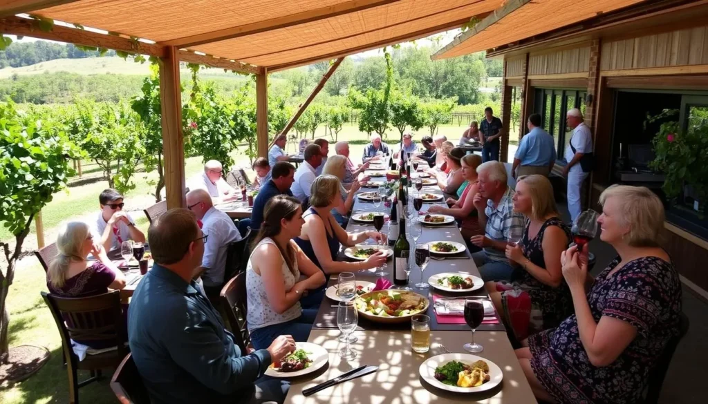 Farm-to-table dining experience at a Hickory Ridge winery restaurant Farm-to-table dining experience at a Hickory Ridge winery restaurant