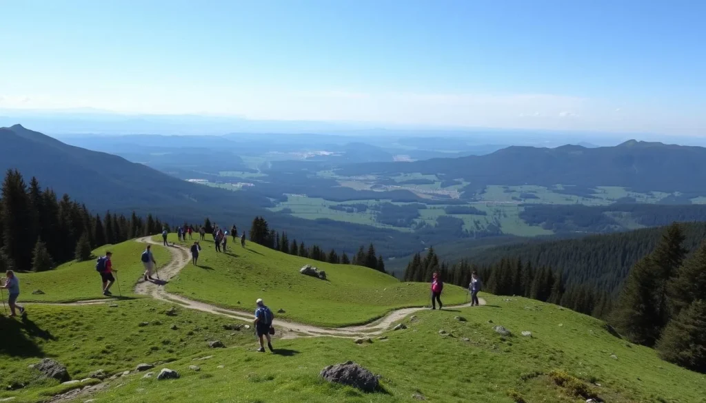 Feldberg mountain with hiking trails and panoramic views