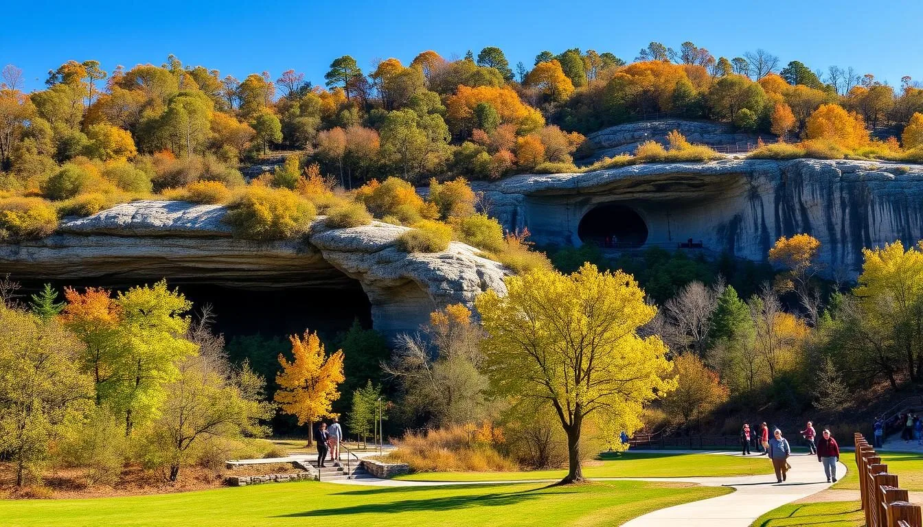 Florida-Caverns-State-Park-in-fall-with-colorful-foliage-and-pleasant-weather Florida Caverns State Park in fall with colorful foliage and pleasant weather
