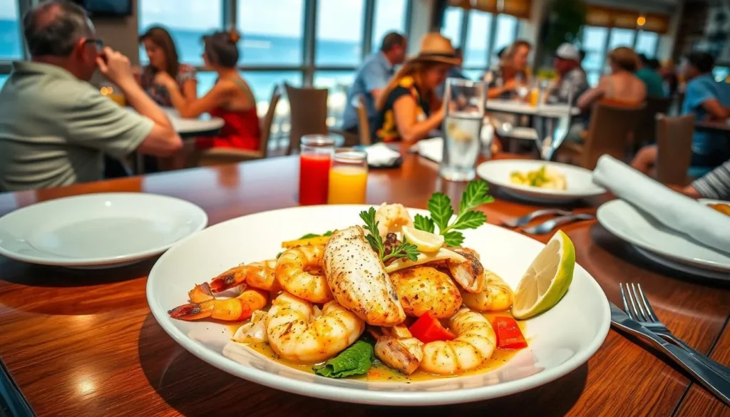 Fresh seafood dish being served at a restaurant near Smathers Beach Key West Florida Fresh seafood dish being served at a restaurant near Smathers Beach Key West Florida