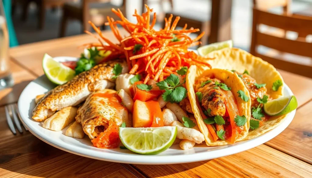 Fresh seafood platter with local Mexican specialties from the Nayarit region Fresh seafood platter with local Mexican specialties from the Nayarit region