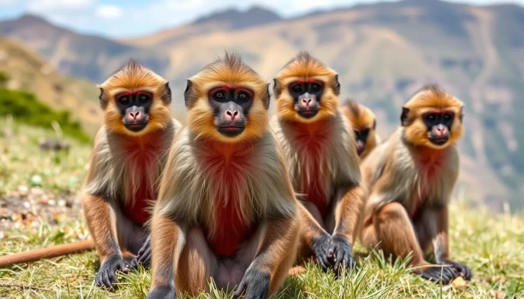 Gelada monkeys in Simien Mountains Ethiopia, one of the best wildlife things to do and see