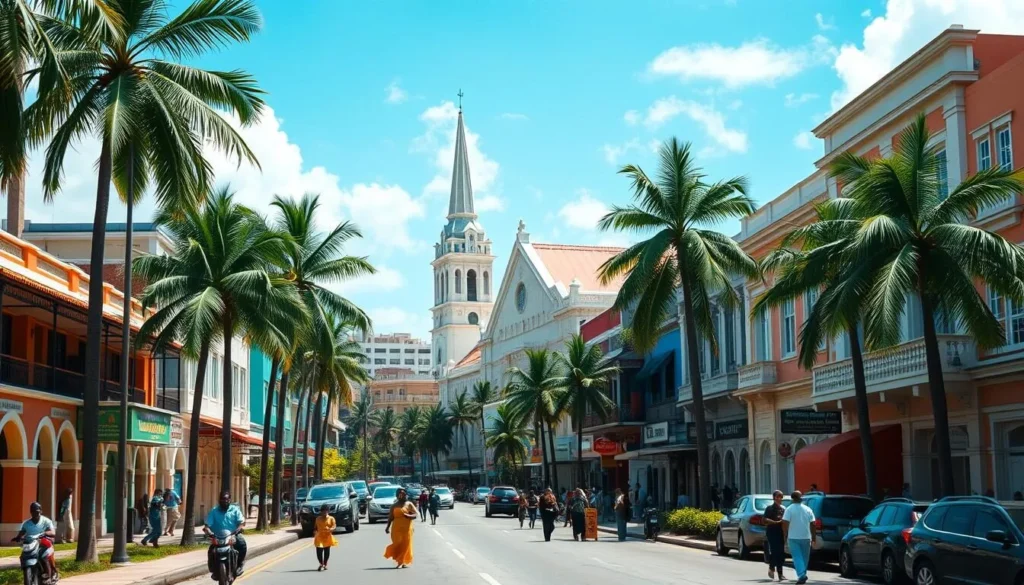 Georgetown, Guyana cityscape - the starting point for Jonestown Lake journeys