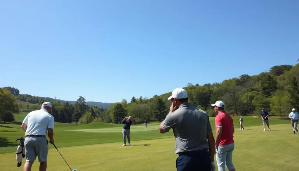 Golf course near Bethel Park with players enjoying a round Golf course near Bethel Park with players enjoying a round