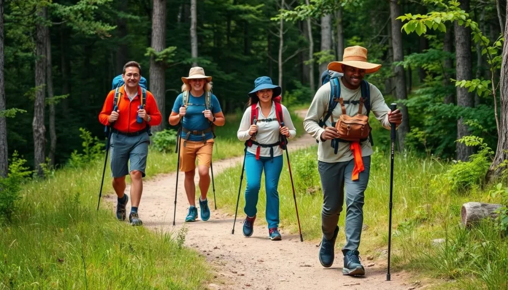 Hikers properly equipped for safety on Negro Mountain trails