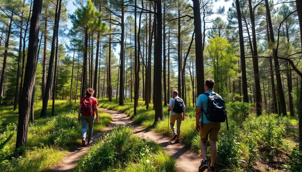 Hiking trail in Kisatchie National Forest near Cane River Creole National Historical Park