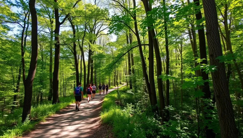 Hiking trail in Shawnee National Forest near Hickory Ridge Hiking trail in Shawnee National Forest near Hickory Ridge