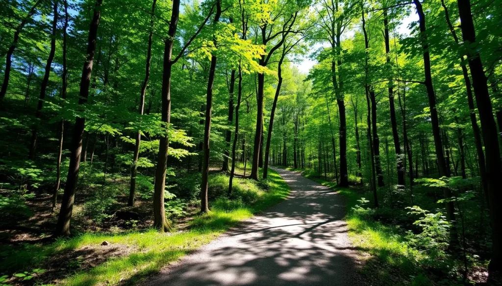 Hiking trail in Susquehannock State Forest near Cherry Springs State Park Pennsylvania Hiking trail in Susquehannock State Forest near Cherry Springs State Park Pennsylvania