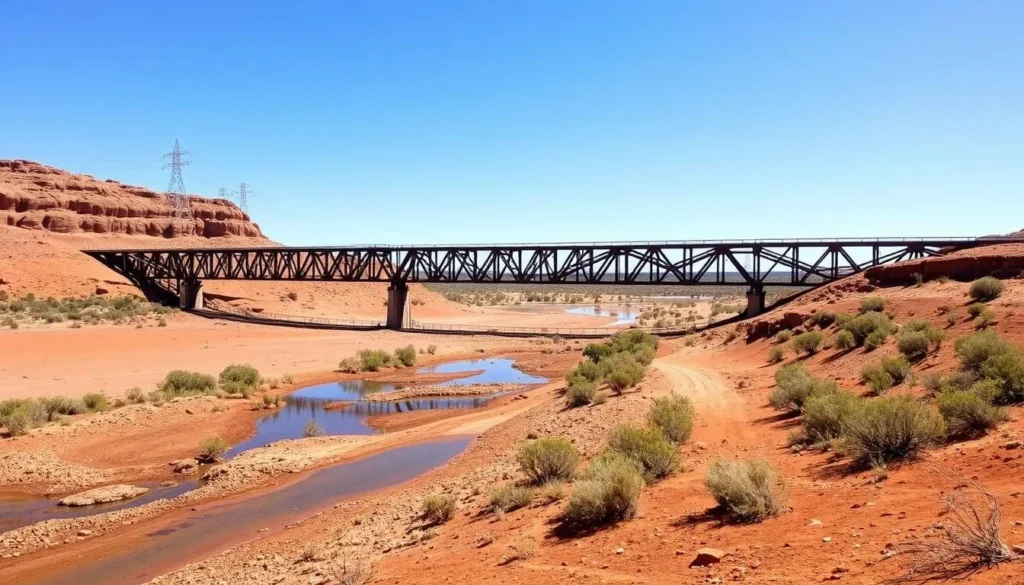 Historic Algebuckina Bridge on the Oodnadatta Track