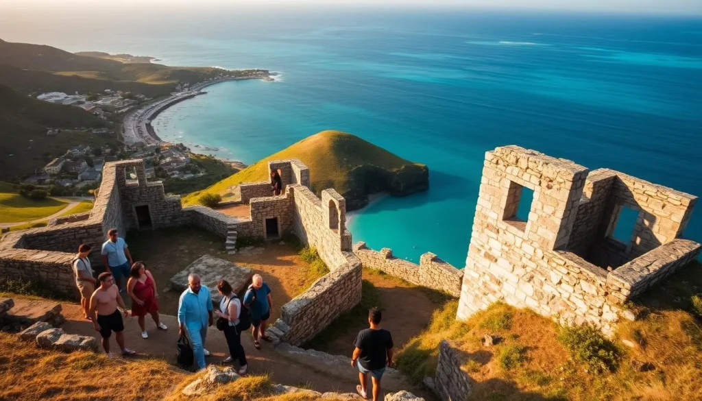 Historic Fort Amsterdam ruins overlooking Little Bay St. Martin