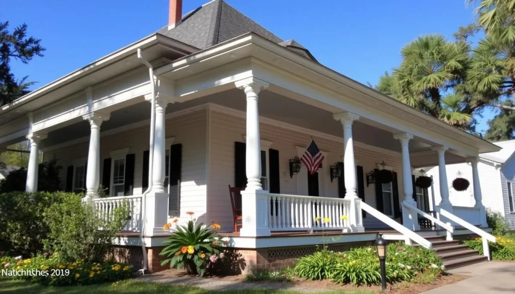 Historic bed and breakfast in Natchitoches with Southern architecture and gardens