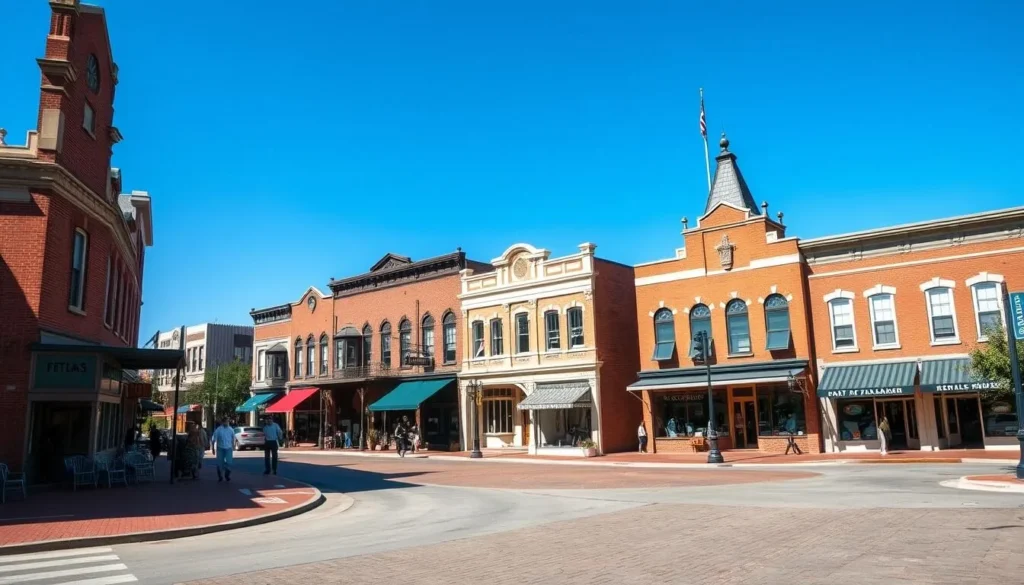 Historic buildings in Jefferson, Texas, a nearby town with well-preserved 19th century architecture
