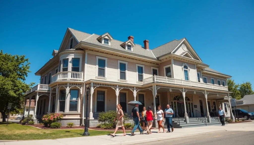 Historic hotel in Cairo near Fort Defiance State Park Illinois
