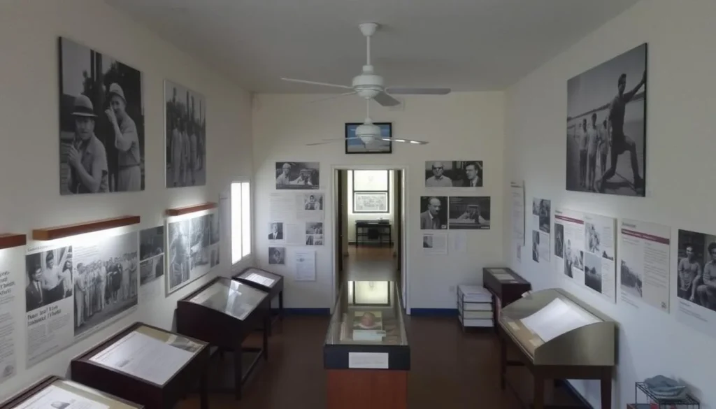 Historical display at the Museo Girón showing artifacts from the Bay of Pigs invasion Historical display at the Museo Girón showing artifacts from the Bay of Pigs invasion