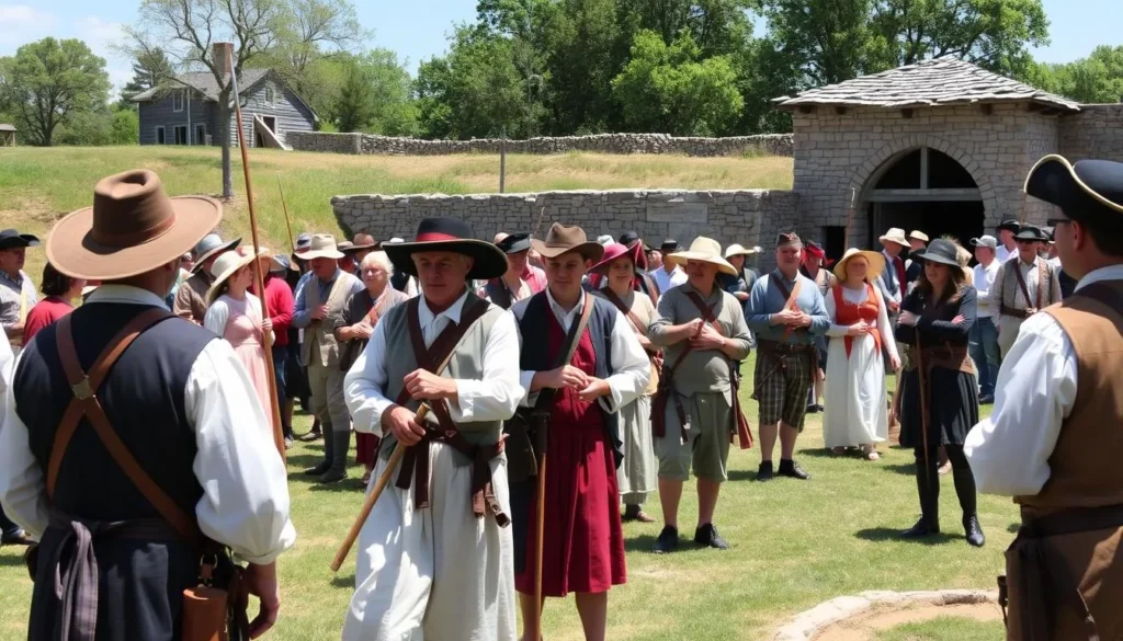 Historical reenactment at nearby Fort Massac State Park