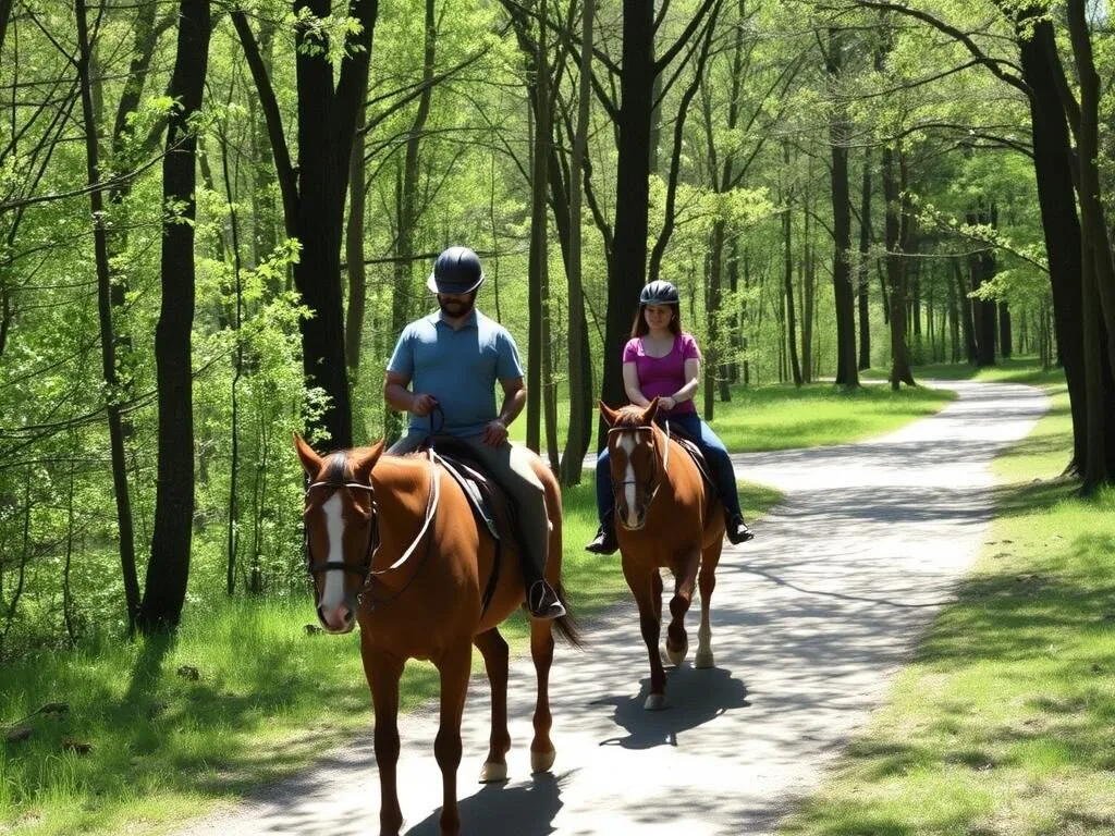 Horseback riders on the equestrian trails at Franklin Creek State Natural Area