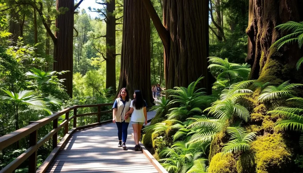 Huon Pine Walk boardwalk through ancient rainforest in Corinna Tasmania