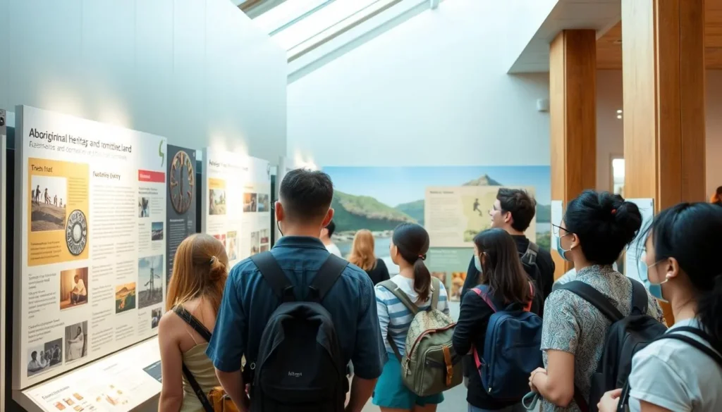 Indigenous cultural display at Freycinet National Park Tasmania visitor center
