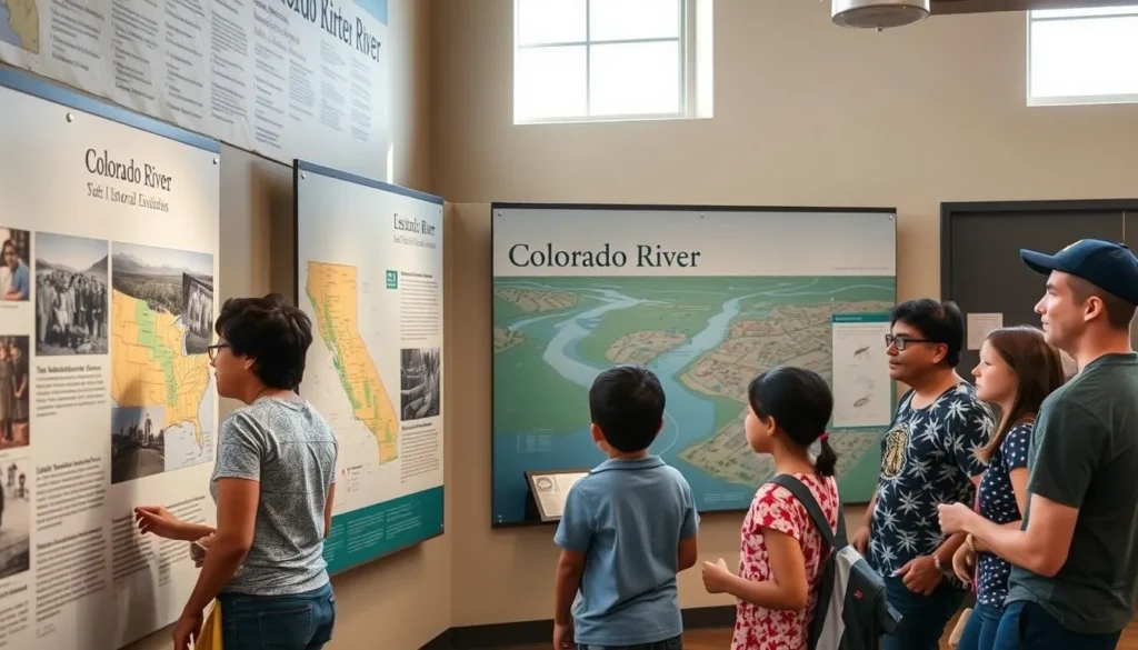 Interactive exhibit about the Colorado River's history and importance at the Colorado River State Historic Park