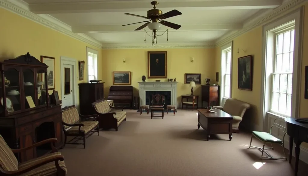 Interior of the Gregory House museum at Torreya State Park