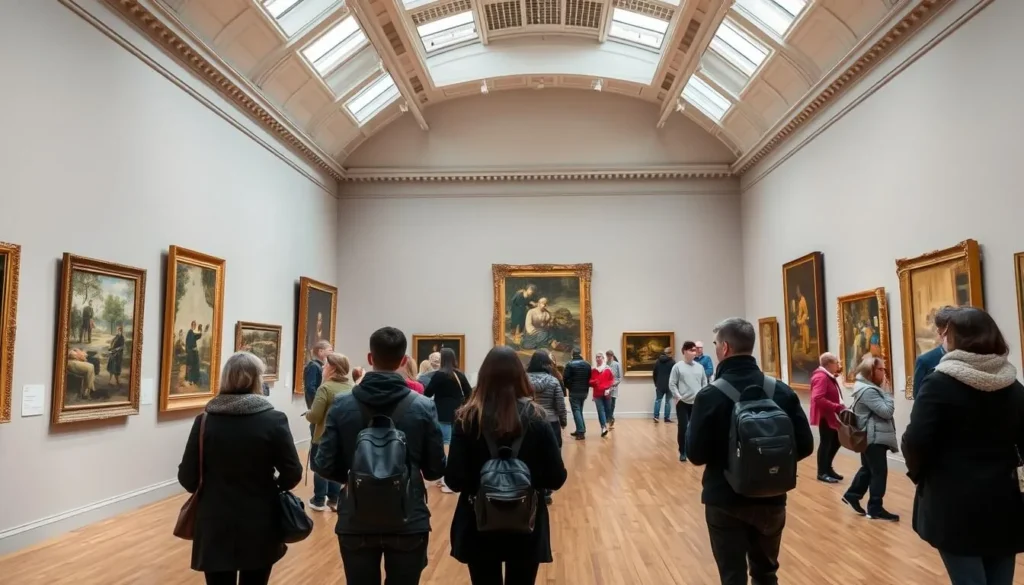 Interior of the Kunsthalle Bremen art museum showing visitors viewing paintings, Bremen, Germany: Best Things to Do - Top Picks