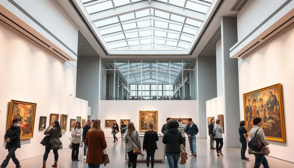 Interior of the Kunstmuseum Bonn showing modern art exhibits and architecture