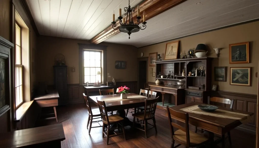 Interior of the Mount Washington Tavern museum at Fort Necessity National Battlefield Pennsylvania Interior of the Mount Washington Tavern museum at Fort Necessity National Battlefield Pennsylvania