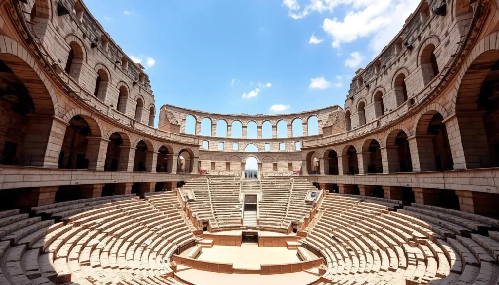 Interior view of the Pula Arena showing the ancient stone seating and central arena - Pula, Croatia: Best Things to Do - Top Picks