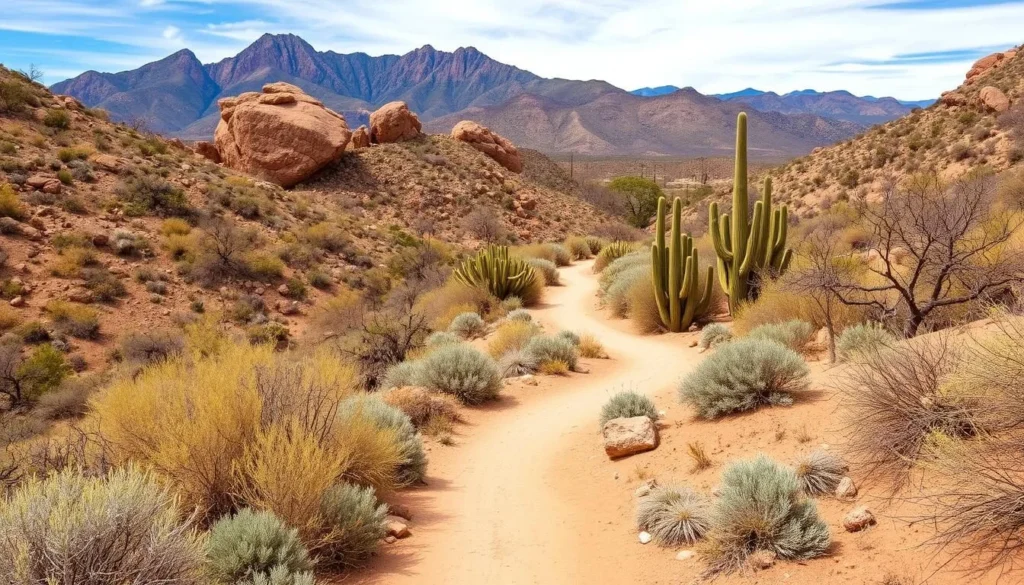 Joe's Canyon Trail with diverse desert vegetation