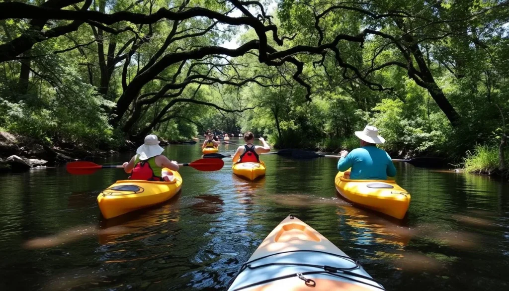 Kayakers on South Creek at Oscar Scherer State Park Florida