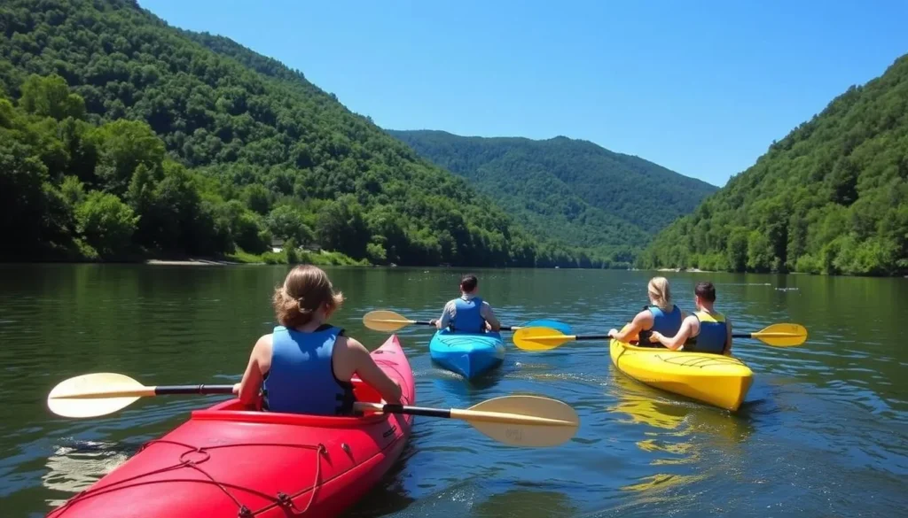 Kayaking on the Delaware River at Delaware Water Gap National Recreation Area