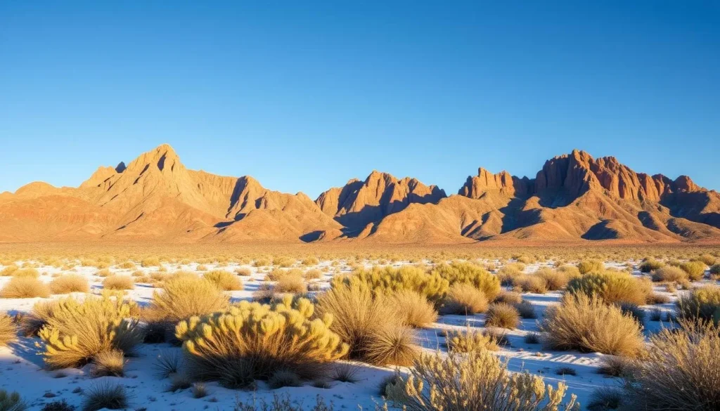 Kofa Mountains landscape during winter season showing comfortable hiking conditions with mild temperatures Kofa Mountains landscape during winter season showing comfortable hiking conditions with mild temperatures