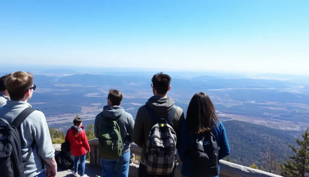 Krassnaya Gorka observation point in Nizhnyaya Kama National Park Russia with panoramic views