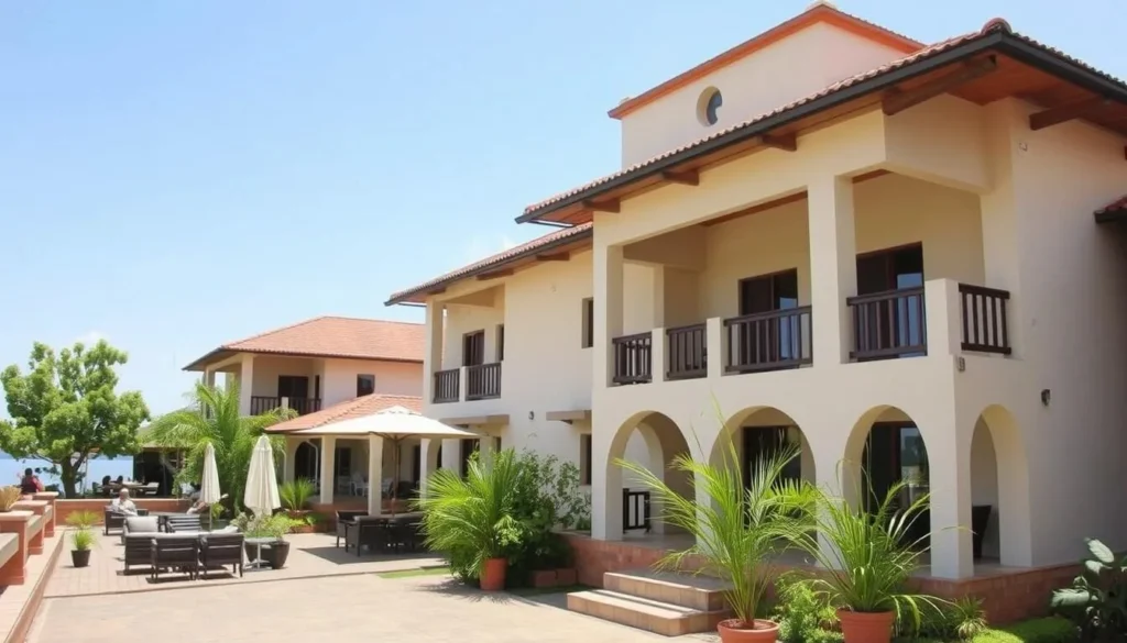 Lakeside accommodation near Lake Ziway with traditional Ethiopian architecture